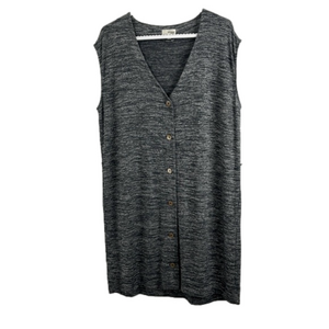 Aritzia Wilfred Gray and White Heathered Sleeveless Dress or Vest